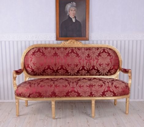 SOFA MADAME POMPADOUR DIN LEMN MASIV AURIU 