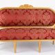 Sofa Madame Pompadour din lemn masiv auriu