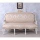 Sofa Madame Pompadour din lemn masiv grej cu tapit