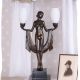 LAMPA DE MASA ART DECO CU O FEMEIE CU DOUA BECURI 