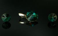 Set Cercei si Pandantiv Swarovski Rivoli Emerald