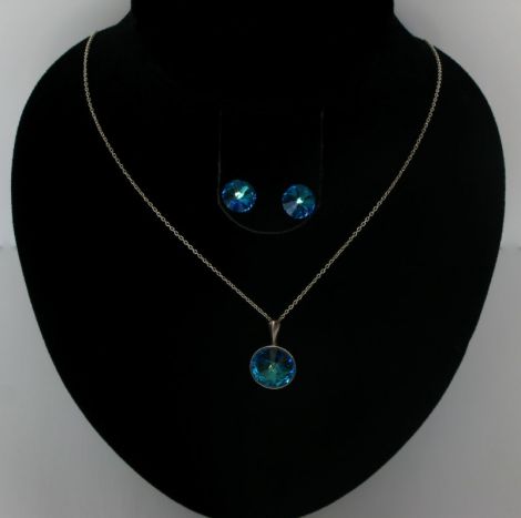 Set Swarovski Cercei Si Pandantiv Rivoli Bermuda B