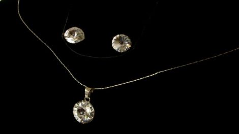 Set Swarovski Cercei Si Pandantiv Rivoli Crystal