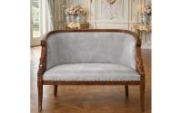 SOFA EMPIRE DIN LEMN MAHON CU CAPETE DE LEBADA 