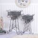 SET DOUA JARDINIERE DIN FIER FORJAT NEGRU