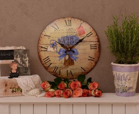 CEAS MARE VINTAGE CU UN BUCHET DE FLORI