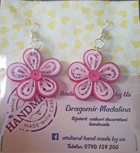 Cercei Quilling Flori