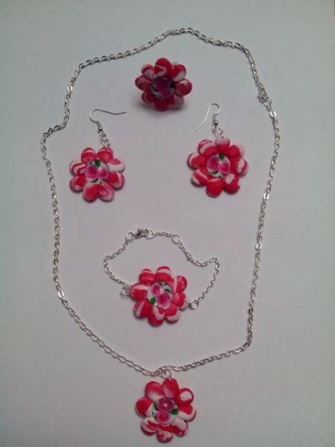 Set colier + cercei + bratara + inel