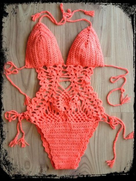Costum de Baie sau Body crosetat manual