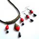 Set onix si howlite rosu 