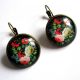 cercei cu motiv floral 