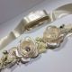 Brau elegant ivory cu trandafiri satin swarowski