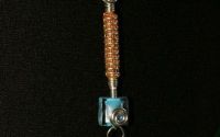 colier din sarma si margea lampwork - azur