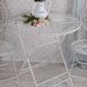 MASA ROTUNDA DIN FIER FORJAT ANTIK WHITE 