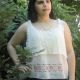 Bluza in bretele - scurta pictata