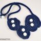 Colier bleumarin knit