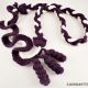Colier alb-violet knit