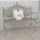 BANCA SHABBY CHIC DIN FIER FORJAT ANTIK ALB GREJ