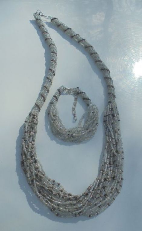 Set gri elegant colier bratara