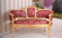 SOFA MARIA ANTONIETA DIN LEMN MASIV AURIU 
