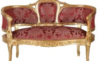 Sofa Maria Antoineta din lemn masiv auriu 