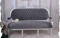 SOFA MADAME POMPADOUR DIN LEMN MASIV ARGINTIU 
