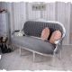 SOFA MADAME POMPADOUR DIN LEMN MASIV ARGINTIU 