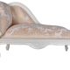SOFA DIN LEMN MASIV ALB CU TAPITERIE GRI CU MODEL 