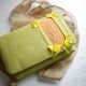 Poseta broderie manuala Romantic lime unicat