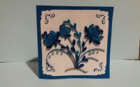 Felicitare Quilling Blue Flowers