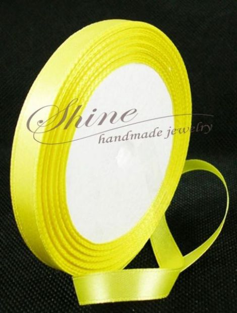 Panglica satin galbena 10mm