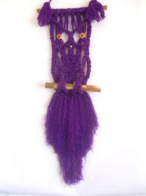 Bufnita vintage-decoratiune handmade pentru perete