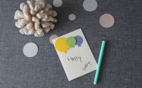 Felicitare 3D Happy Birthday cu baloane. 