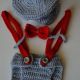 Costum crosetat bebelusi