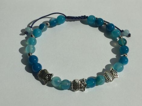 Bratara cu agate bleu