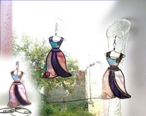 Rochita vitraliu violet roz