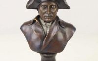 BUST NAPOLEON-STATUETA DIN BRONZ PE SOCLU DIN MAR