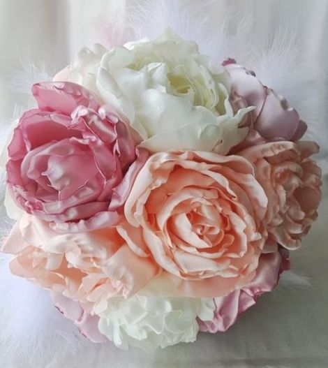 Buchet handmade din satin