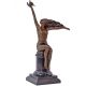 FEMEIE CU PASAREA - STATUETA DIN BRONZ 