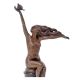 FEMEIE CU PASAREA - STATUETA DIN BRONZ 
