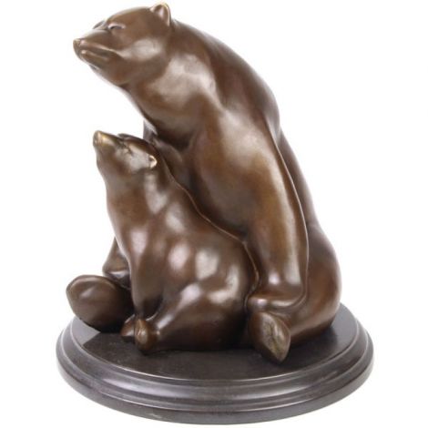 URSOAICA CU PUIUL- STATUETA DIN BRONZ