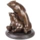 URSOAICA CU PUIUL- STATUETA DIN BRONZ