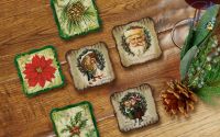 Suporturi Pahare Coasters Handmade Vintage 