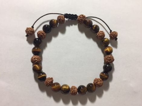 Bratara cu ochi de tigru si Rudraksha