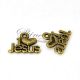Charm I love Jesus bronz antichizat