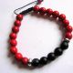 bratara unisex onix si howlite rosu 