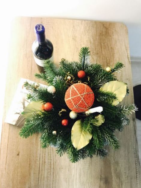 Decoraiune pentru masa de Craciun!