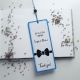 Semn de carte papion pictat personalizat cu measaj