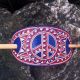 Agrafa din piele sculptata manual peace signe