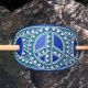 Agrafa din piele sculptata peace signe